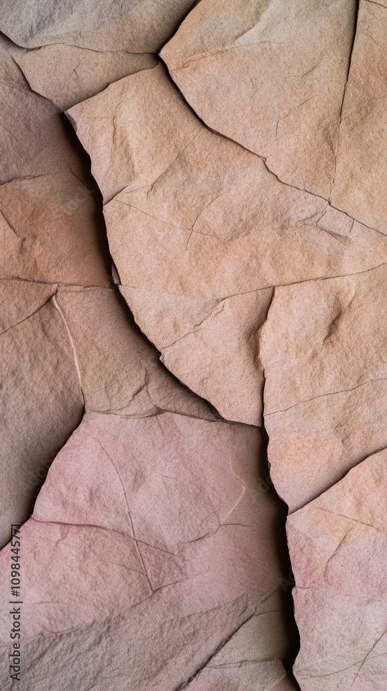 Naklejka premium Cracked Earth Texture: Close-up of cracked earth, revealing intricate patterns and earthy tones. A captivating abstract composition with textures and colors evoking natural elements. 