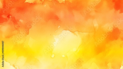 Wallpaper Mural Yellow orange gradient watercolor abstract background Torontodigital.ca