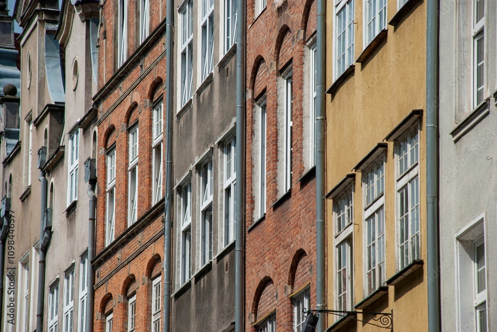 Fototapeta premium Restored houses in Gdansk