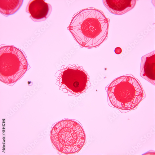 Nucleated Red Blood Cells ( NRC) in blood smear. photo