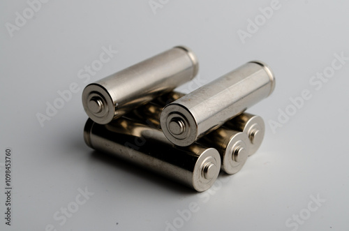 Salt, alkaline battery, finger battery photo