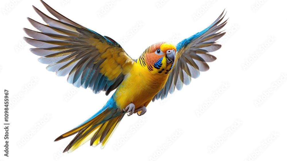 Fototapeta premium yellow macaw isolated on white background