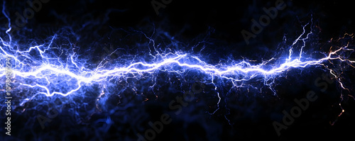 Abstract Blue Electrical Energy Background