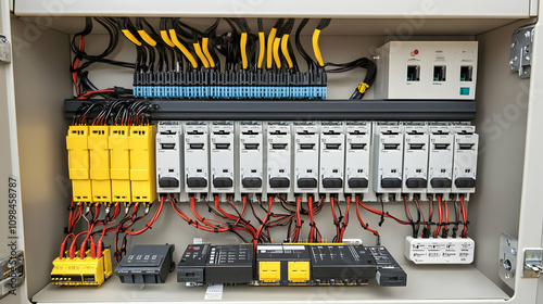 Wallpaper Mural Electrical Panel.  Organized Wiring and Circuit Breakers Torontodigital.ca