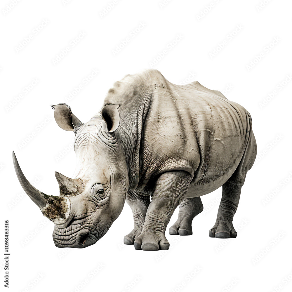 Fototapeta premium White Rhino Closeup