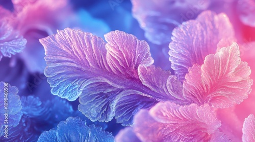 Vibrant colorful seaweed underwater