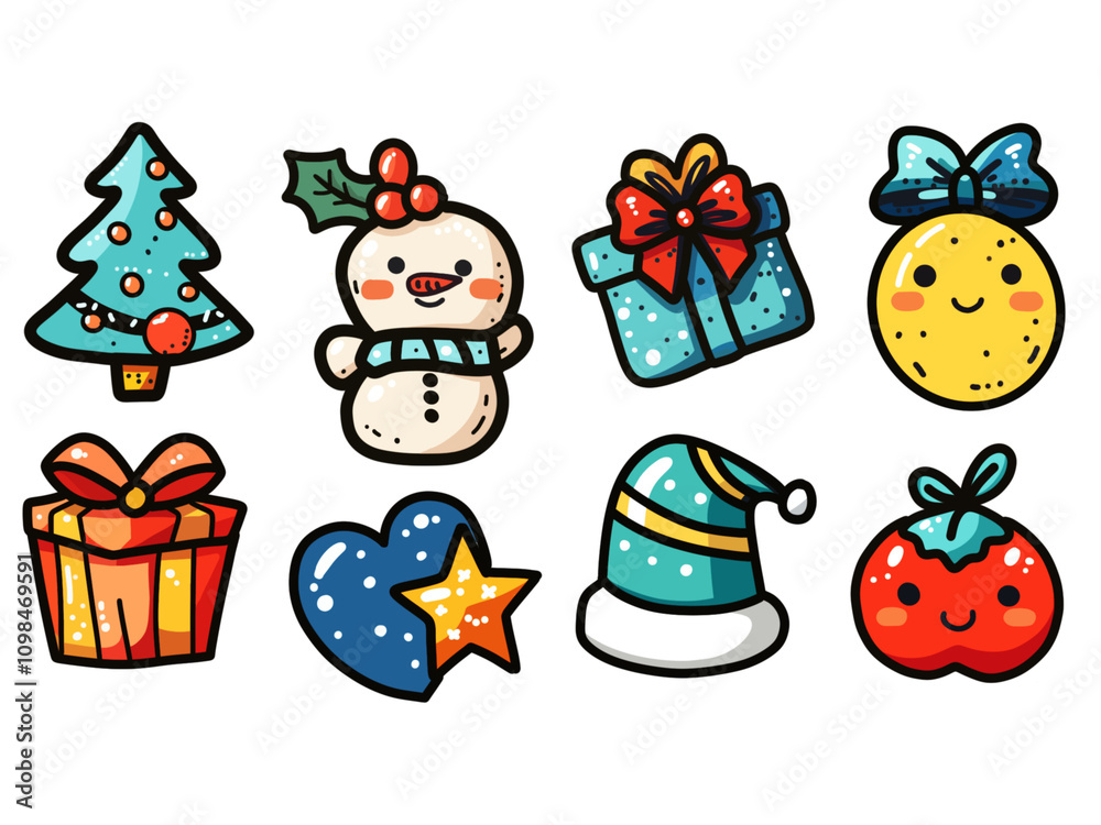 Obraz premium christmas icons set
