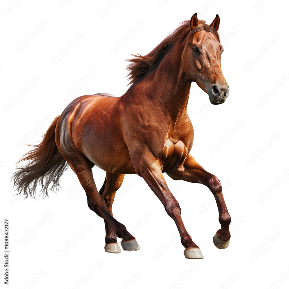 Fototapeta premium Running Chestnut Horse