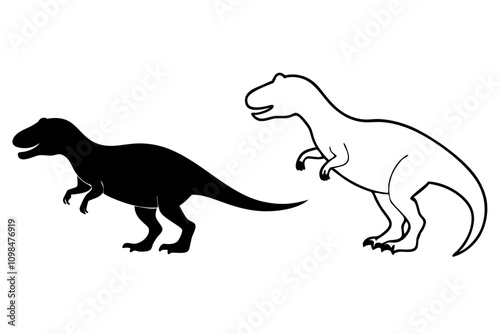 dinosaur vector silhouette.