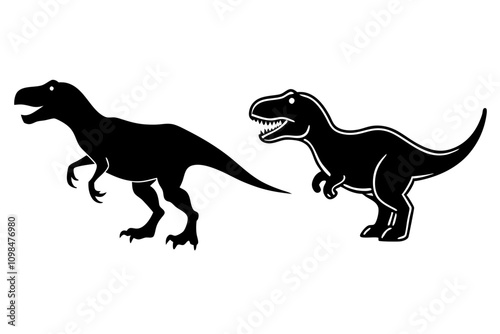 dinosaur vector silhouette.