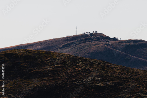 Tarnica, highest peak in Bieszczady Mountains, Poland. View from Bukowe Berdo photo