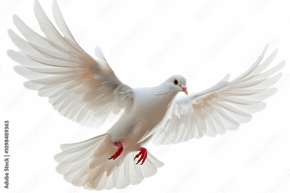 Fototapeta premium white dove isolated on white