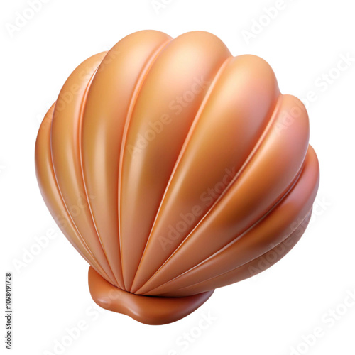 seashell on white background