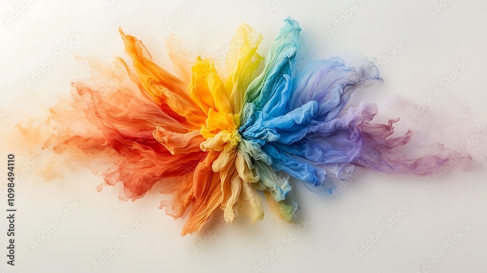 Fototapeta premium A vibrant and explosive display of hues, showcasing the diversity and beauty of the lgtbi community through a kaleidoscope of colors that represent unity, love, and acceptance.