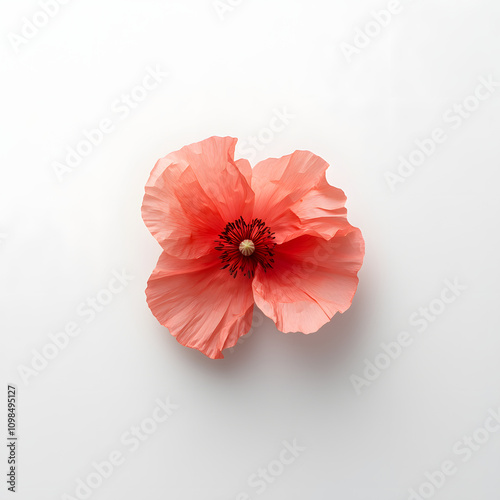 Red Poppy in Full Bloom photo