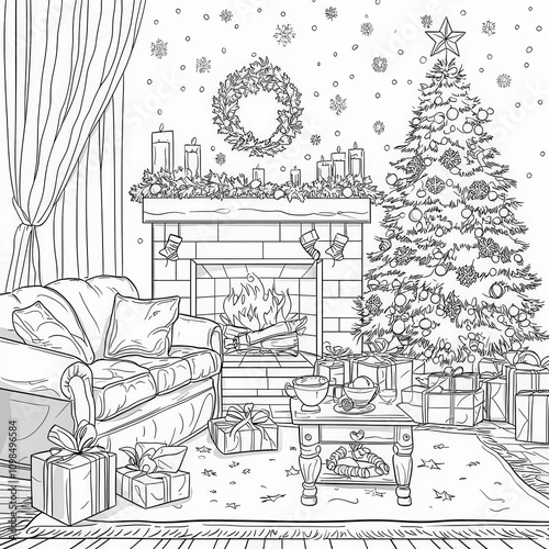 A cozy living room with hol...