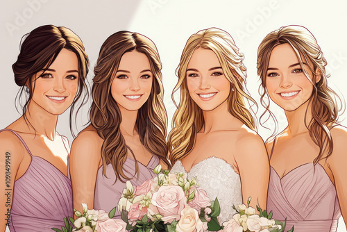 Bridesmaids Cartoon