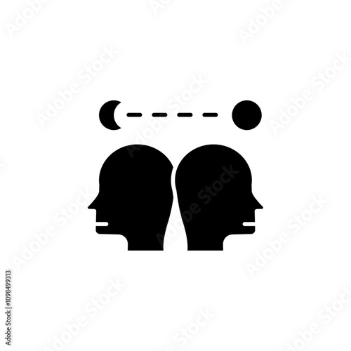 Circadian rhythms icon black and white vector outline sign