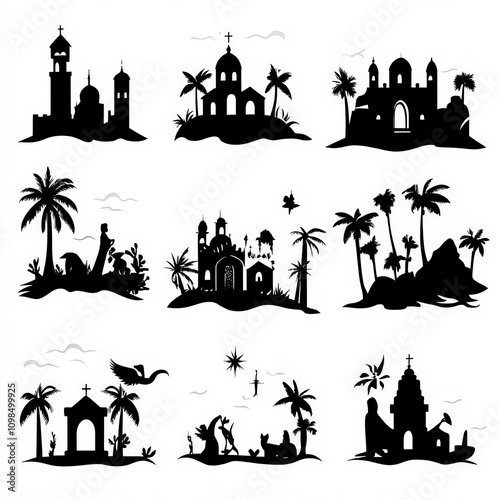 Christmas Nativity Silhouet...
