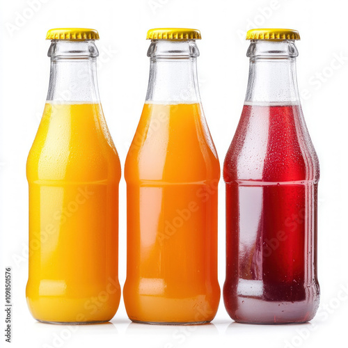 Glass Juice Bottle Isolated