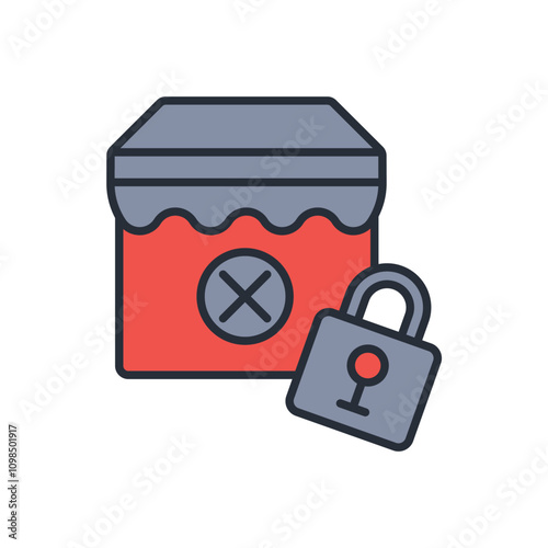 foreclosure icon. vector.Editable stroke.linear style sign for use web design,logo.Symbol illustration.