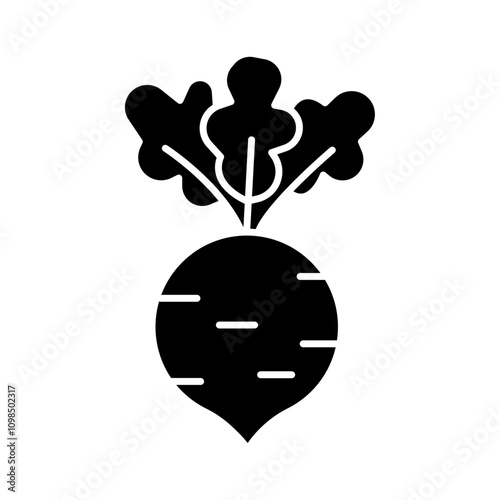 kohlrabi icon black and white vector outline sign