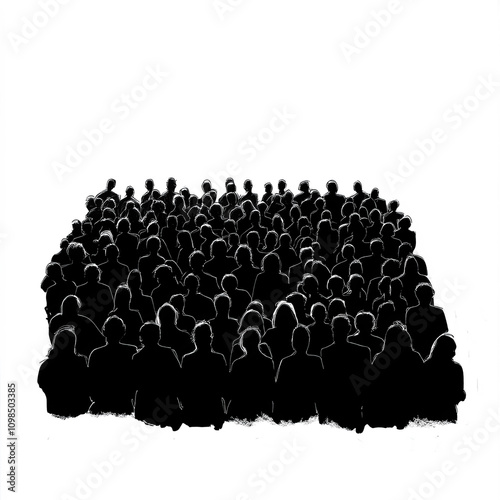 Movie Audience Silhouette, ...