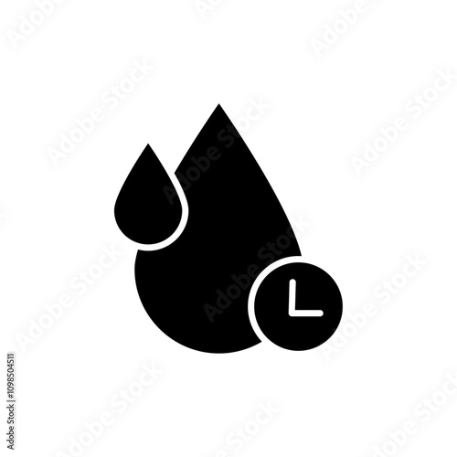 quick dry icon black and white vector outline sign