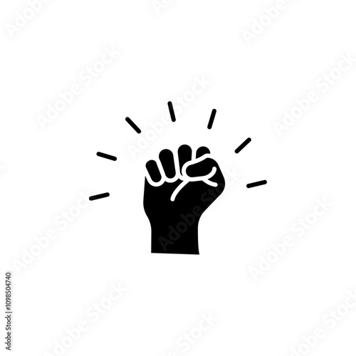 Riot sign icon black and white vector outline sign