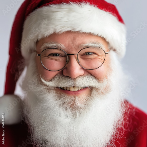 Santa With Big Beard Isolated