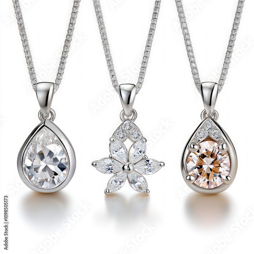 Silver Jewellery Isolated