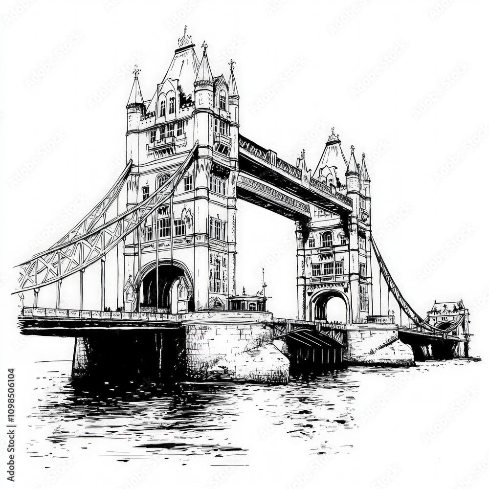 Obraz premium Tower Bridge Isolated