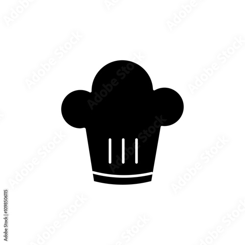 toque icon black and white vector outline sign