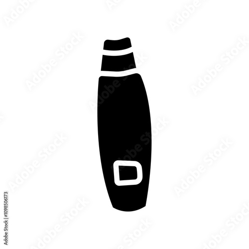 Ultrasonic face skin scrubber icon black and white vector outline sign