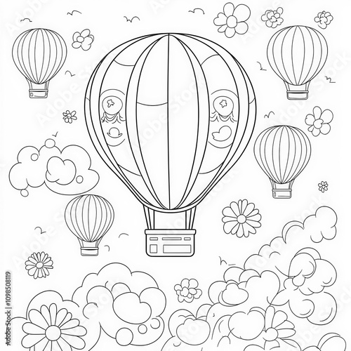 A hot air balloon festival ...