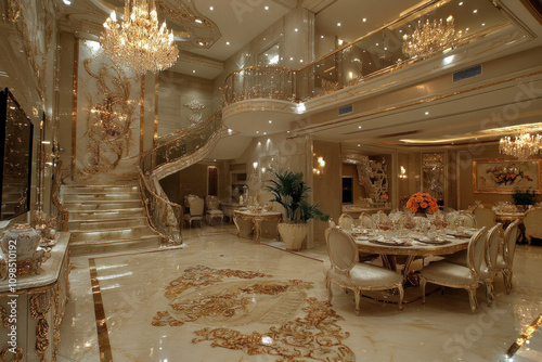 Luxurious Dining Room Adorn...