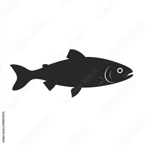 Salmon Silhouette, Black An...