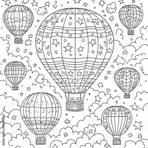 A hot air balloon festival ...