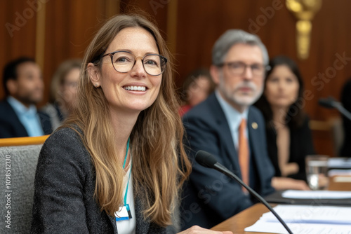 A legislative session focused on healthcare reform, featuring lawmakers discussing policies and proposals at a congressional hearing photo