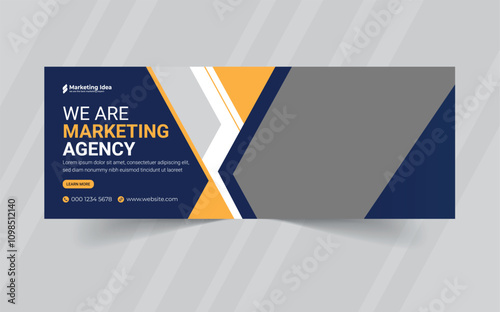 Digital marketing agency and corporate facebook cover or linkedin banner template
