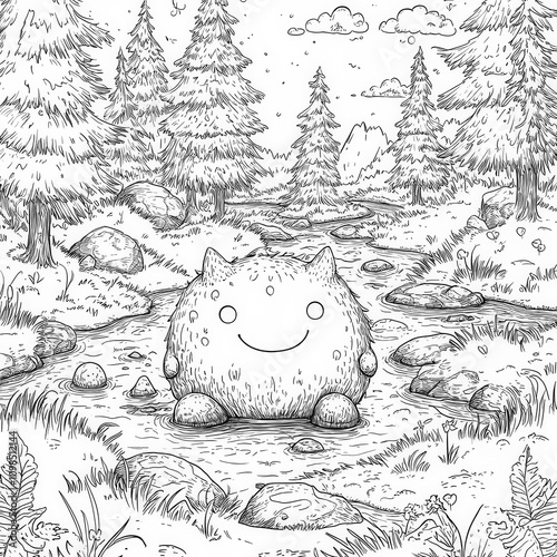 A friendly monster in a fun...