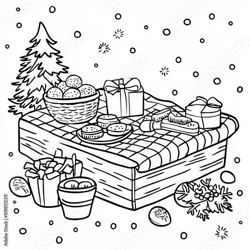 A winter picnic with warm b...