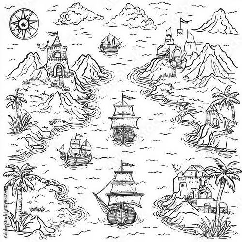A treasure hunt map adventu...
