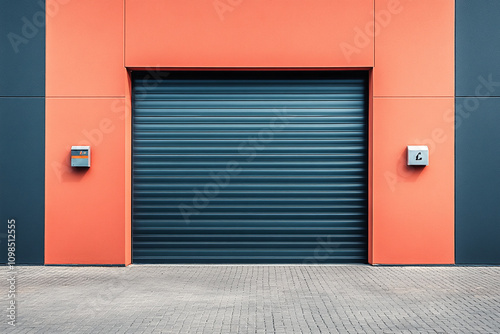 An electric roller shutter made of aluminum on a brand-new house.