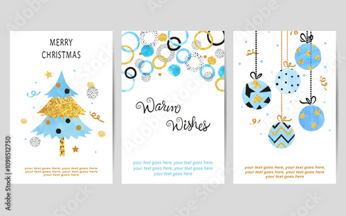 Merry Christmas cards set i...