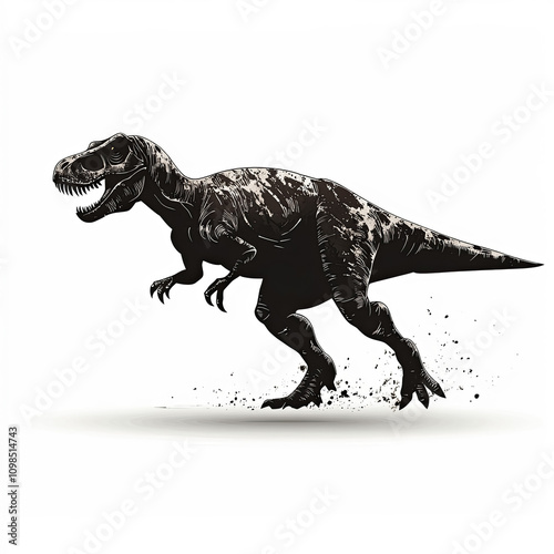 T-Rex Silhouette, Illustrat...