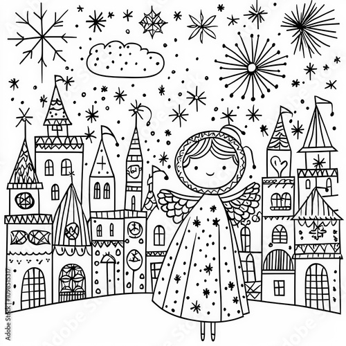 A Christmas angel watching ...