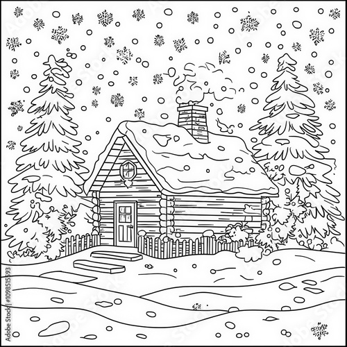 A magical winter cabin with...