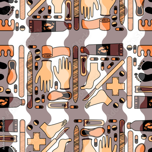 Sole Searching Endless Feet Repeat Pattern Design