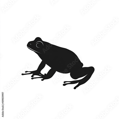 Frog Silhouette, Illustrati...
